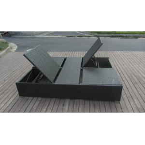 Hand-Woven Rattan Sun Lounger , Outdoor Garden Lounge Chair