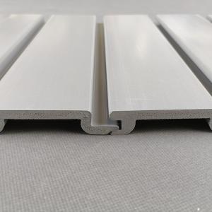 US Standard Pvc Slatwall Panels 12inch Width Grey White For Interior Fire Rated