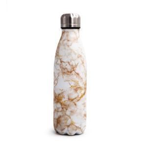 Gym Double Walled Stainless Steel Marble Water Bottles 350ml 500ml 750ml 1000ml