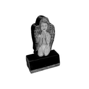 Quality Black granite angel engraving baby headstones for sale