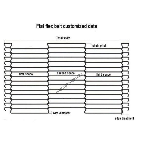 Chocolate Conveyor Metal Mesh Belt Stainless Steel 304 316 Flat Flex Wire Mesh Belt made in China