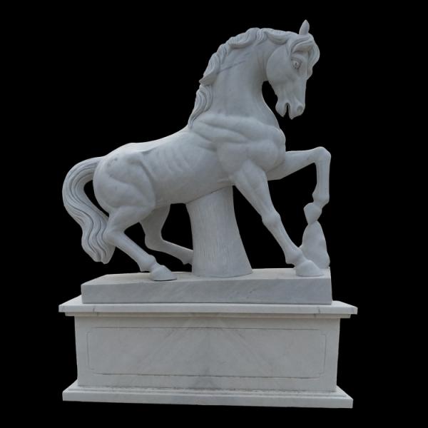 Outdoor stone carving garden marble tiger sculpture, china stone sculpture supplier