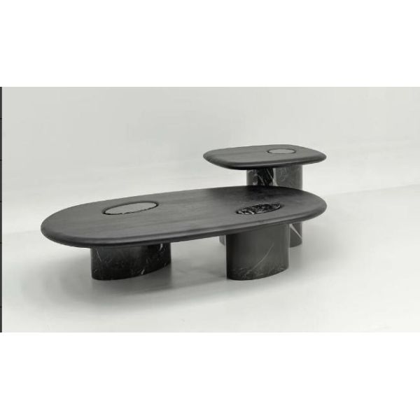 Buy Modern High-End Marble Coffee Table with Luxury Stone Oval Design for Villa Living Room Home Furniture at wholesale prices