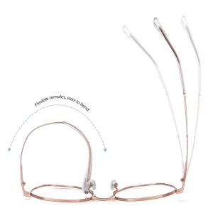 Polygonal Myopic Titanium Frame Glasses IP Plating For Men