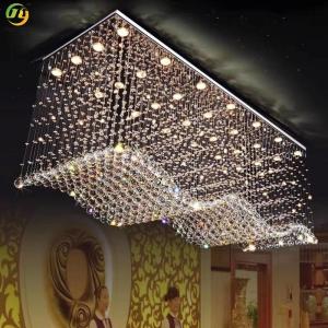 JYLIGHTING Crystal Lamp Rectangular Living Room Restaurant Ceiling Lamp Hotel