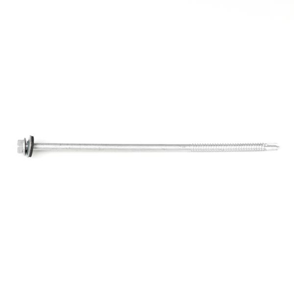 Ss410 Hex Washer Head Self Drilling Screw with EPDM Washer 6.3x180mm and Zinc Coating