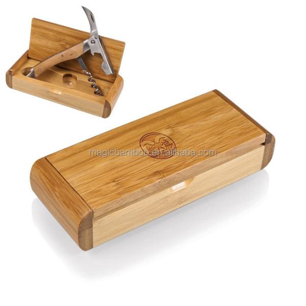 Functional Design Bamboo Sculpture Gift Box Deluxe Corkscrew 31.75 x 31.75 x 19cm