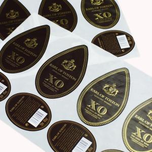 Glossy Rolled Self Adhesive Wine Bottle Label Printing Waterproof