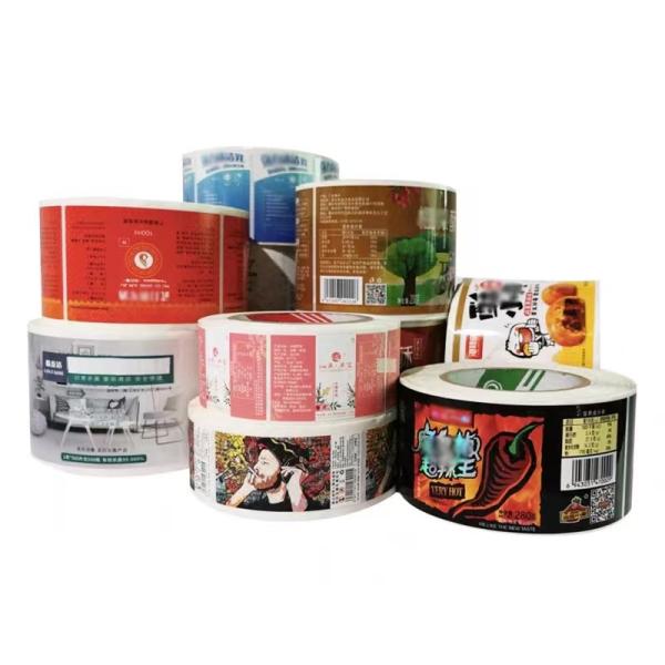 Waterproof Custom Printed Sticker , Self Adhesive Vinyl Roll Bottle Packaging