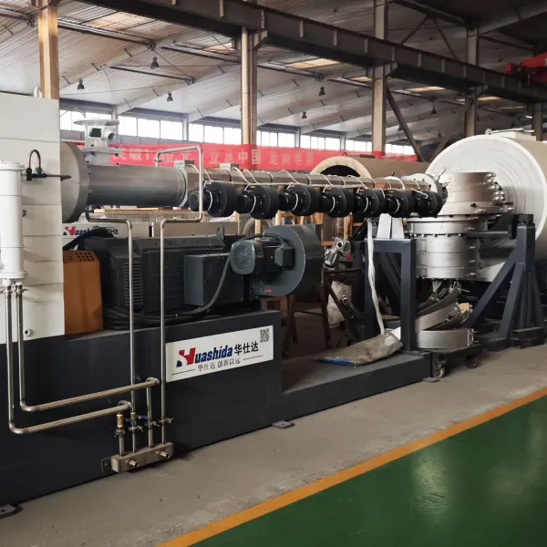 High-Capacity Line for Large-Diameter (1160mm) Pre-Insulated Pipes, Featuring HDPE Jacketing, PU Foam & Vacuum Calibration