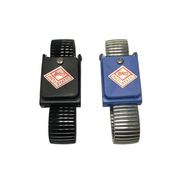 1 Meg Ohm Resistor ESD Safe Silver Black Blue Metal Cordless Anti-static Wrist Band
