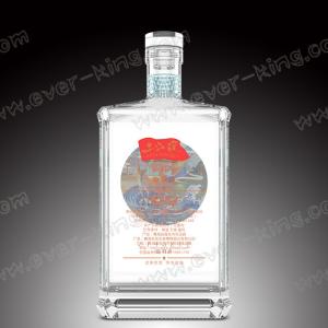 OEM 750ML Crystal White Flint Cognac Glass Bottle