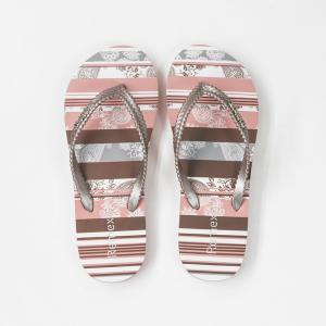 38EU Reusable Thin Strap Flip Flops Womens Striped Stitching