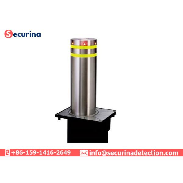 600mm Height Electric Rising Bollards , Hydraulic Bollard System 304 Stainless