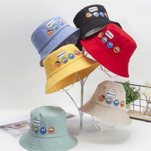 Cartoon Cute Boy Girl Cotton Bucket Hats Wide Brim Sun Protection Beach Hats