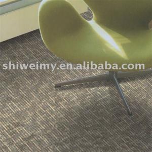 Quality Green rib pattern polypropylene carpet tile with free sample for sale