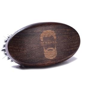 Black Walnut Wood Handle Beard Brush 11.5x6x4cm Boar Bristle