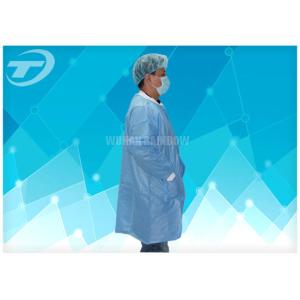 OEM SMS Disposable Visitor Coats Press Studs Or Fastening