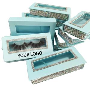 China ODM OEM Magnet Gift Box Rhinestone False Eyelash Packaging With Drill on sale