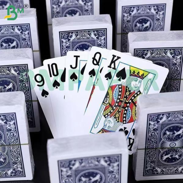 300g-330g Blue Core Smooth Durability Eco - Friendly White Coated Poker Paper For Making Playing Card