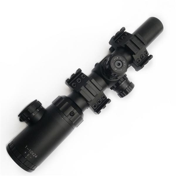 1-10x24 First Focal Plane Mil Dot Scope Tactical Long Range Scope With Shading