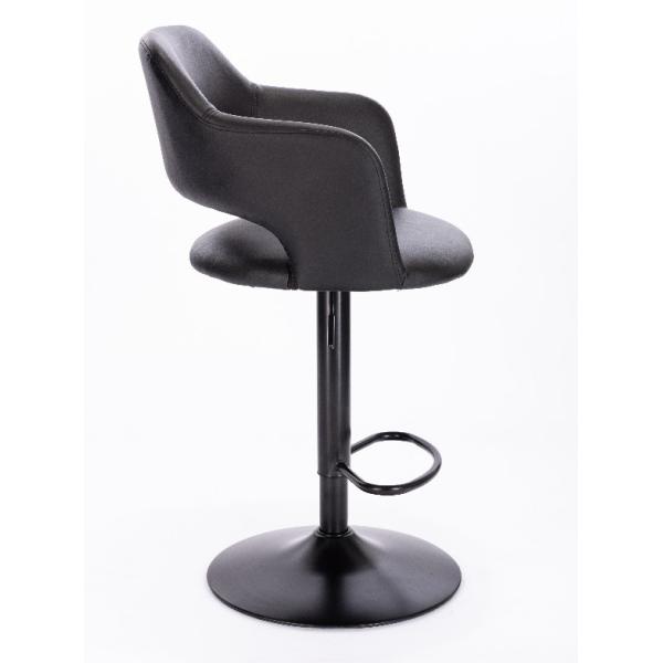 Black Swivel Bar Stool Chairs Piston Kitchen Pub Counter Upholstered Stool