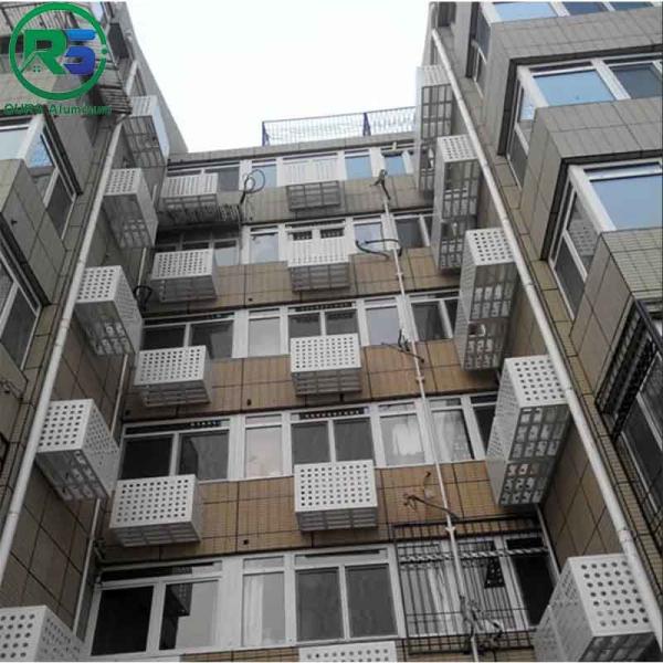 Outdoor Decorative PVDF PPG Metal Air Conditioner Cover Curved Cladding Aluminum Facade Panel