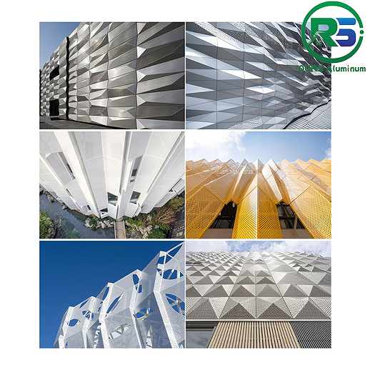 Artistic Aluminum laser cutting Aluminum Perforated Panels CNC Carved Exterior PVDF Coating