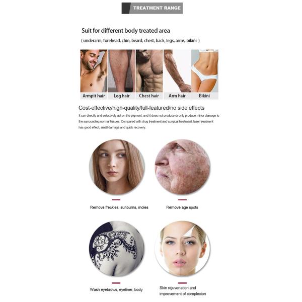 810 Pigment Removal Machine , Portable 2 In 1 IPL Beauty Laser Tattoo Removal Machine