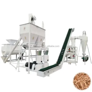 Customized Wood Pellet Production Line For Wood Chips 10%-20% Material Moisture