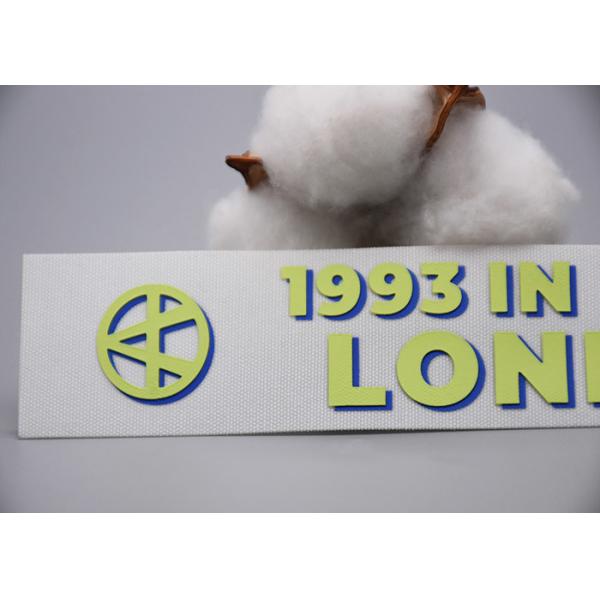 Custom White Woven Label Printed Matte Silicone Logo For Clothing