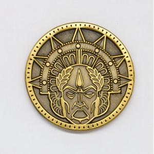Zinc Alloy Die Casting Antique Gold Challenge Coins SGS Customized Double Sided