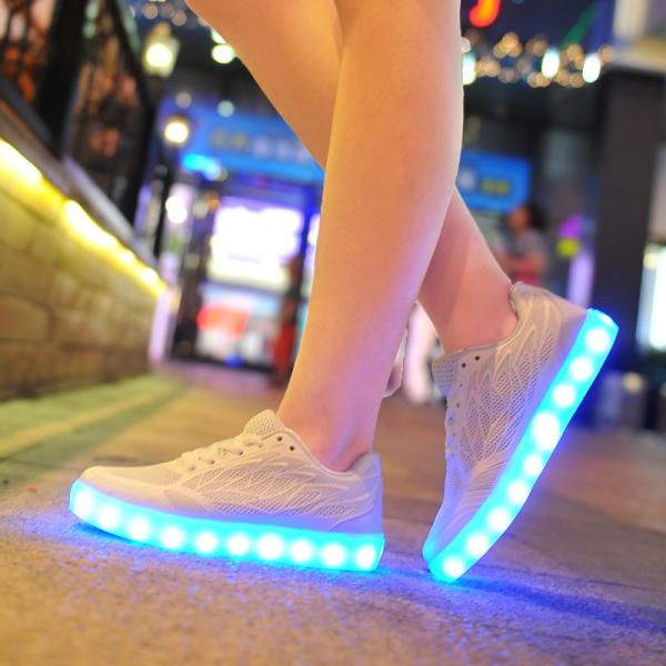 Rainbow Light Up Dance Shoes , App Control Light Up Sneakers For Adults