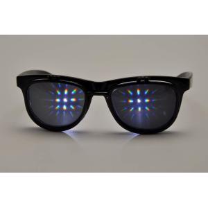 Fashionable Flip UP Diffraction Rainbow 3D Fireworks Glasses Plastic For