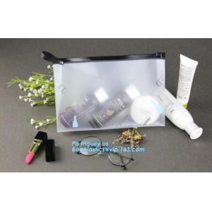 Eva Clear Vinyl Cosmetic Bag Slider Zipper Pencil Bag, Promotional Transparent