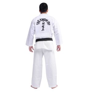 WTF Striped Taekwondo Outfit Preshrunk Fabric Taekwondo Apparel