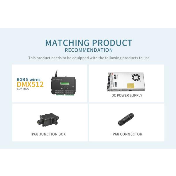 90LM IK10 Underwater Led Pond Lighting DC24V 3W Ss316l RGB DMX512