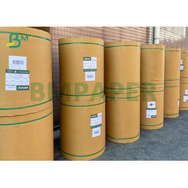 Wood Pulp 100gsm 120gsm Brown Kraft Paper Roll For Making Bag 