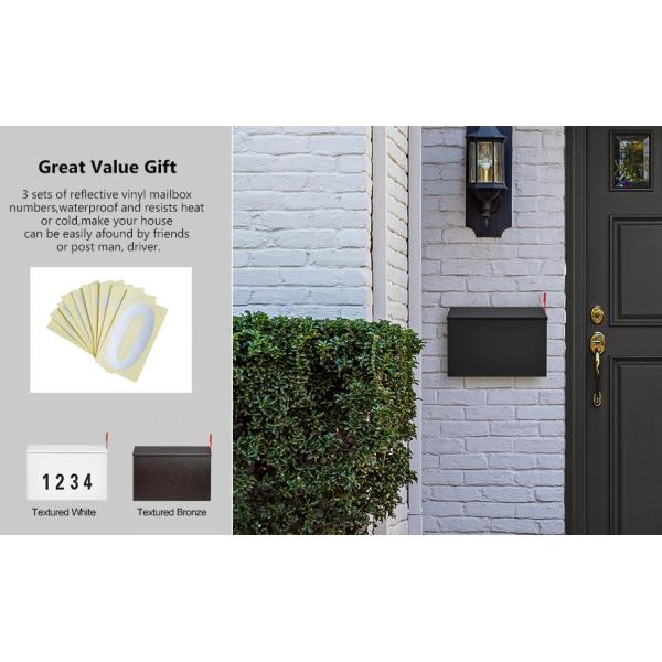 Combination Code Lock Outdoor Wall Hanging Metal Mailbox for Modern Residential Parcel