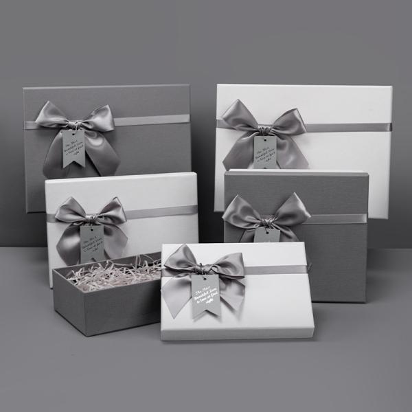 Cosmetic Packaging Box Gray Gift Box Souvenir Gift Box Tanabata Gift Box Wholesale
