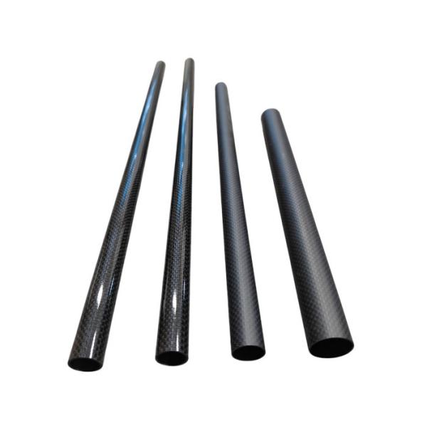 High Modulus Wrapped 3k Woven Fabric Carbon Fiber Tube For Sports Agriculture