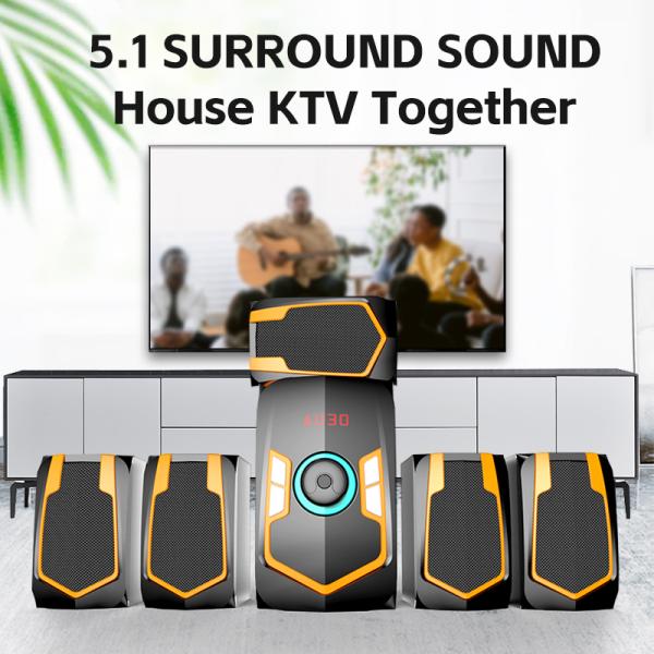 Private Mold Yes Wooden Cabinet Hifi 5.1 Speaker Home Theatre System USB Communication