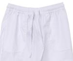Elastic Waist Draw String White Chef Pants