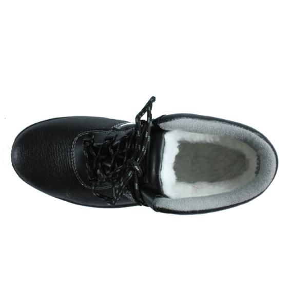 Safety Mid Shoe Black PU/PU Outsole Lace-up Shoes With Lace-up Closure Work Boots Steel Toe