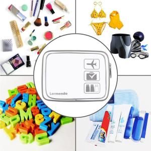 Lager Capacity Soft Waterproof Toiletry Bag Durable Grey Large