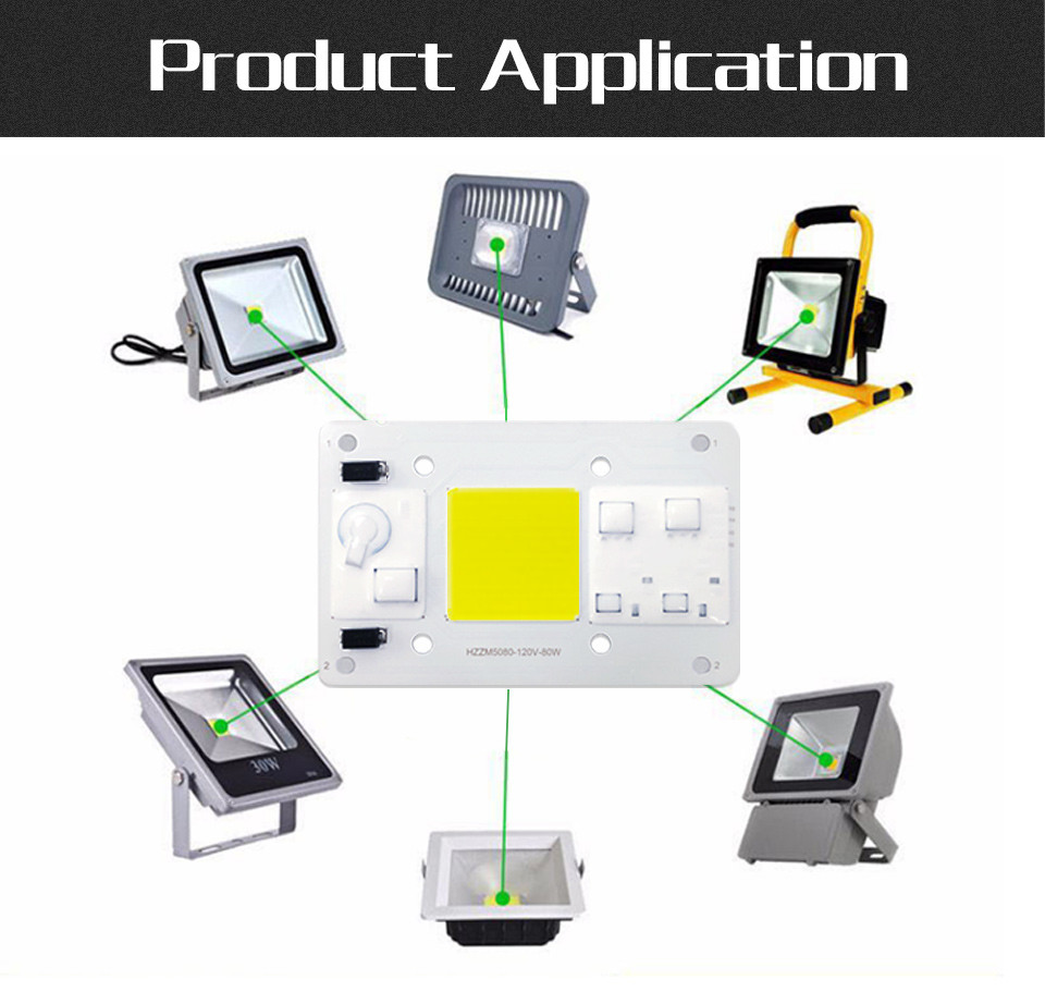 Custom Power AC COB LED Grow Chip 80W For Flower Seedling Plant Light
