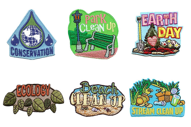 Durable Twill Handmade Environmental Patches Hot Cut Border Patch