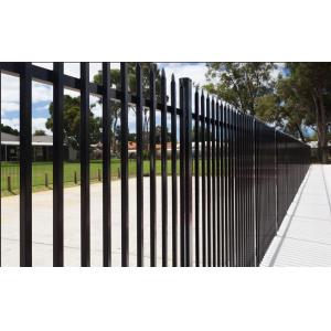 Powder coated tubular steel fence