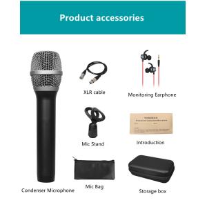 Dubbing 20mm*166mm Cardioid Dynamic Microphone Matte Black Paint
