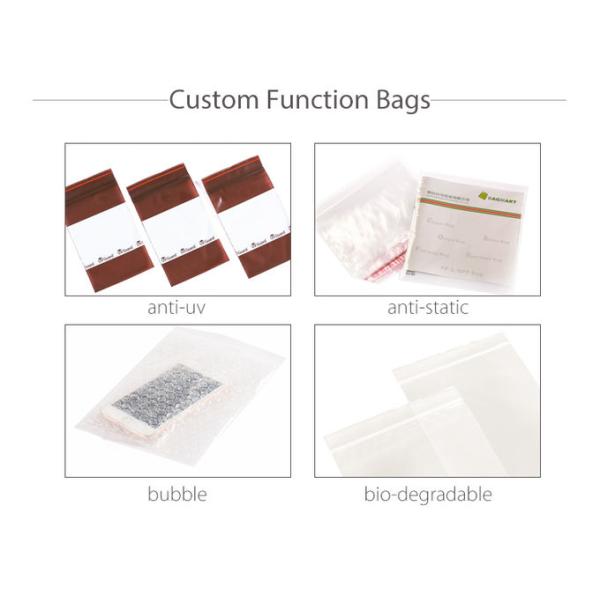 Custom Printed Biodegradable Food Grade Reusable Pe Plastic Poly Packaging Double Zip Lock Bag